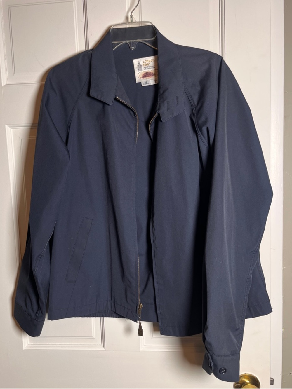 Vintage London Fog by Reeves Men's Navy Zip Jacket Size 42 Long